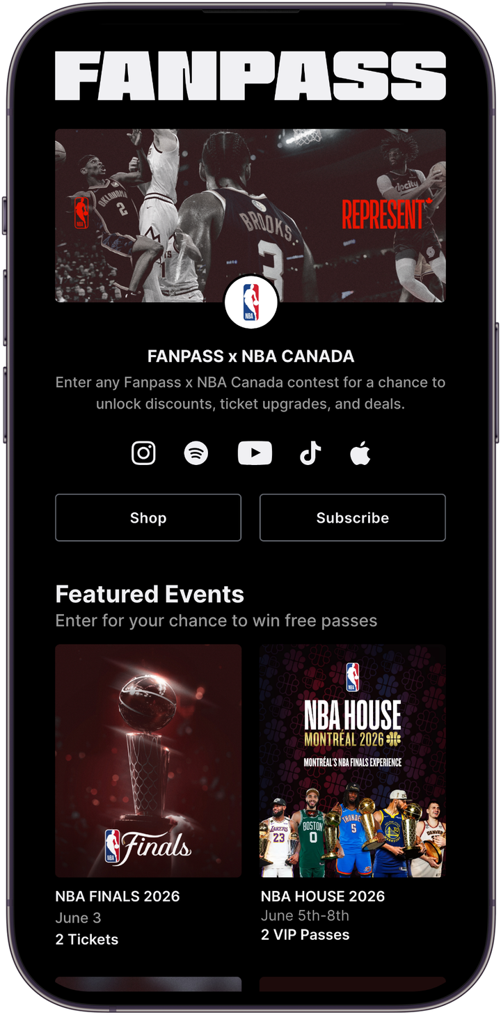 Fanpass × NBA Canada